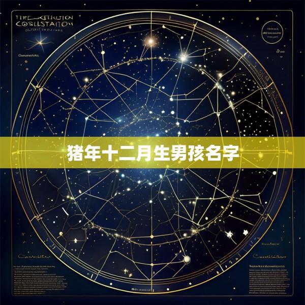 猪年十二月生男孩名字