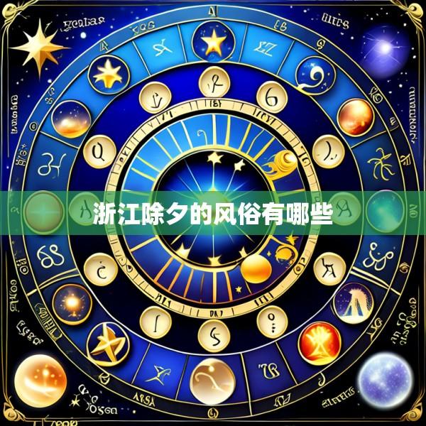浙江除夕的风俗有哪些