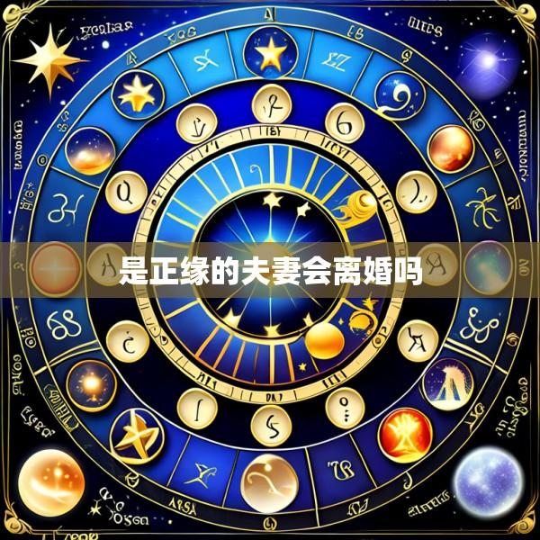 是正缘的夫妻会离婚吗