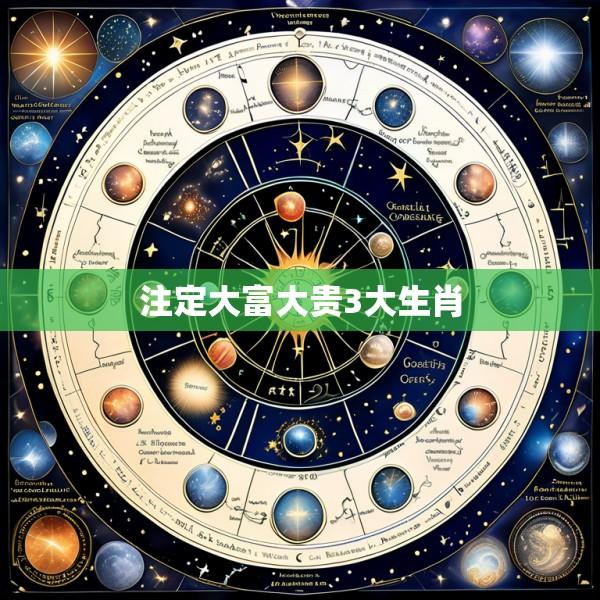 注定大富大贵3大生肖