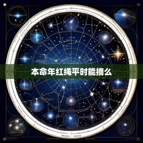 本命年红绳平时能摘么
