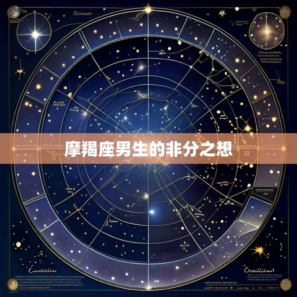 摩羯座男生的非分之想