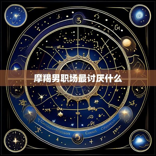 摩羯男职场最讨厌什么
