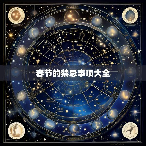 春节的禁忌事项大全