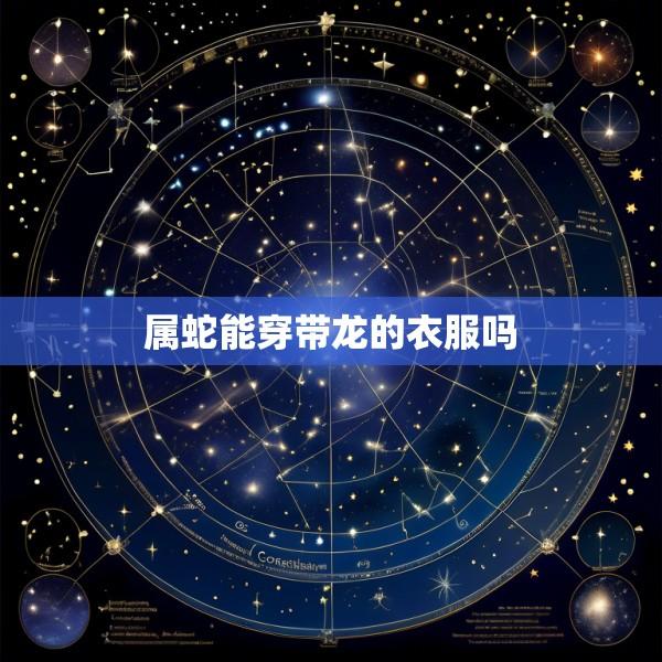 属蛇能穿带龙的衣服吗