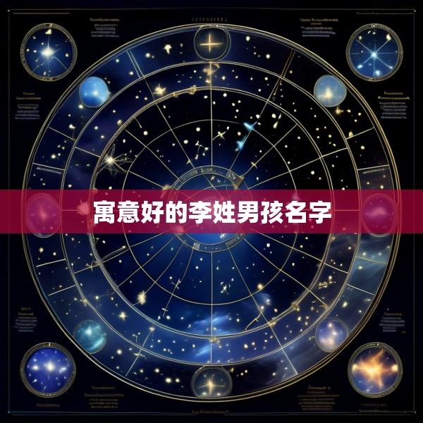 寓意好的李姓男孩名字