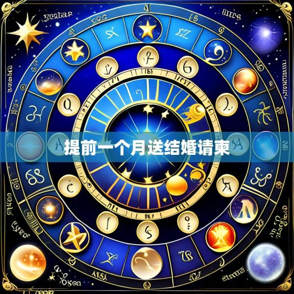 提前一个月送结婚请柬