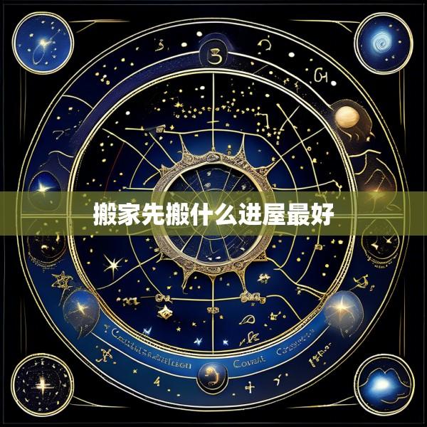搬家先搬什么进屋最好