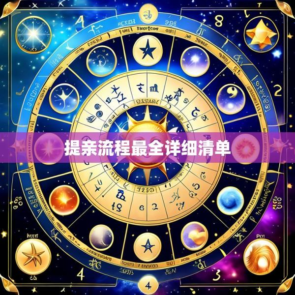 提亲流程最全详细清单