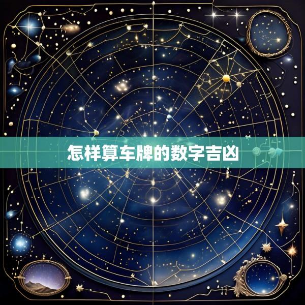 怎样算车牌的数字吉凶