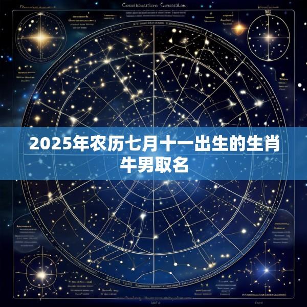 2025年农历七月十一出生的生肖牛男取名
