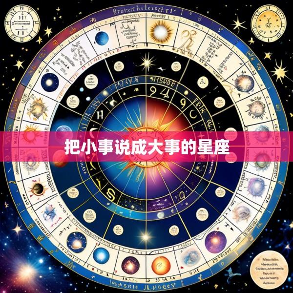 把小事说成大事的星座