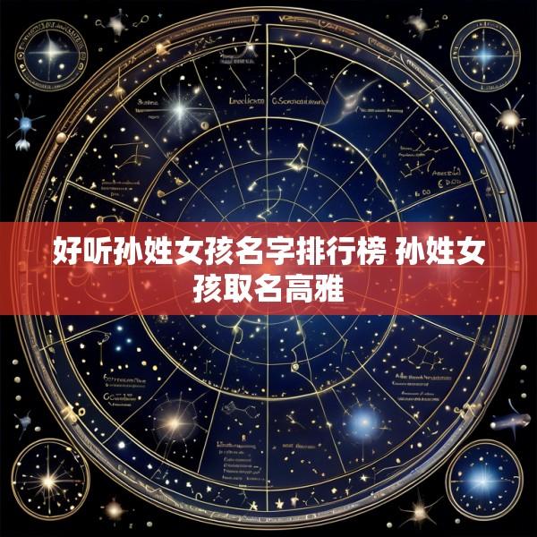 好听孙姓女孩名字排行榜 孙姓女孩取名高雅