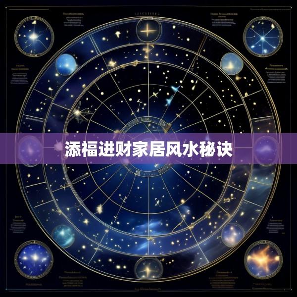 添福进财家居风水秘诀