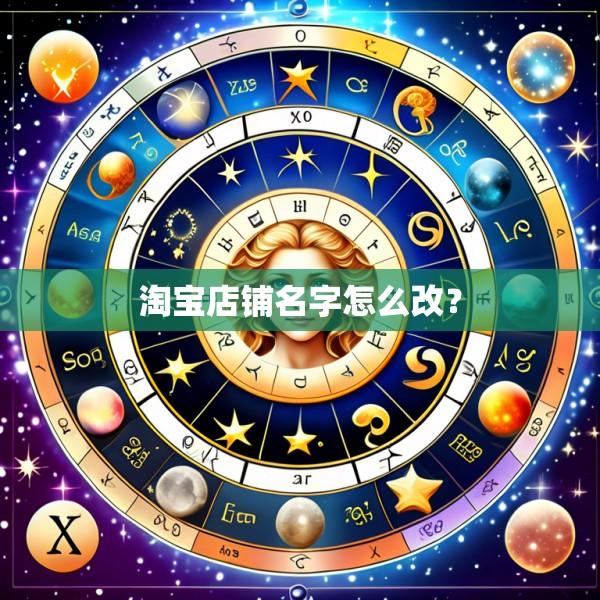 淘宝店铺名字怎么改？