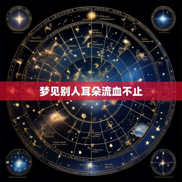 梦见别人耳朵流血不止