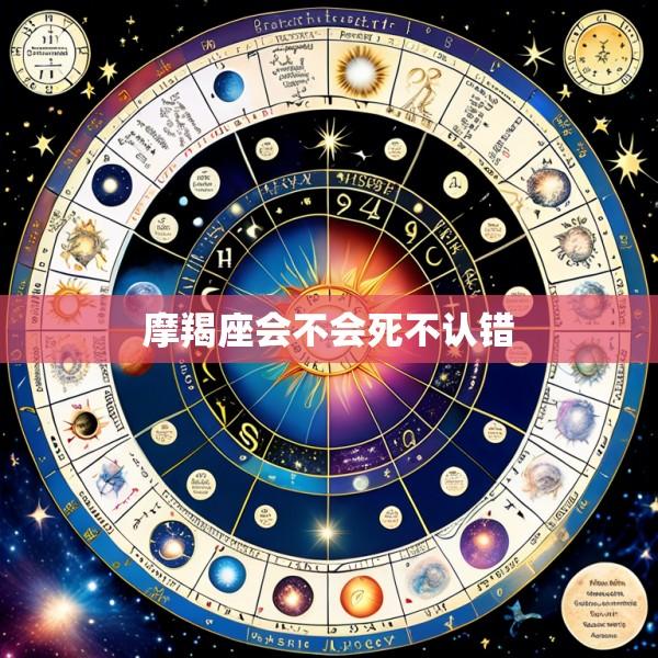摩羯座会不会死不认错