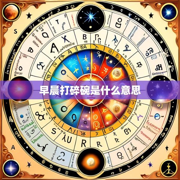 早晨打碎碗是什么意思