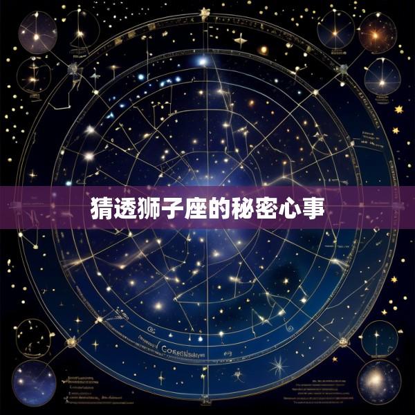 猜透狮子座的秘密心事