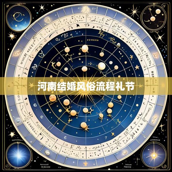 河南结婚风俗流程礼节