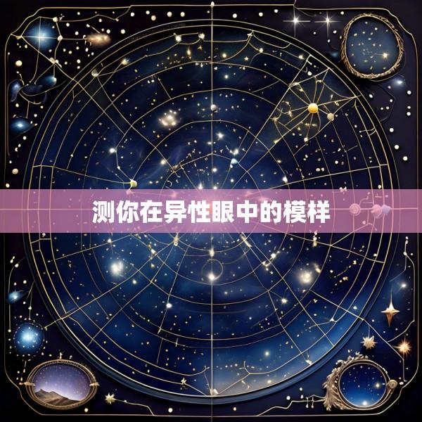 测你在异性眼中的模样