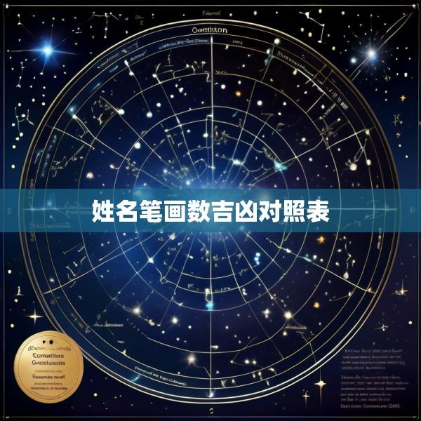 姓名笔画数吉凶对照表