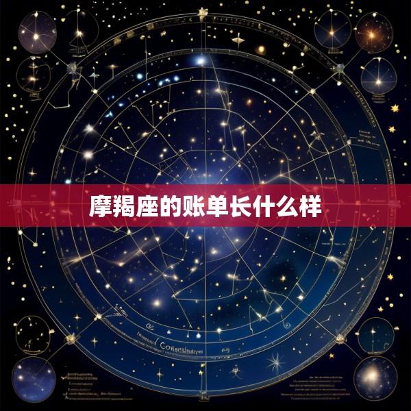 摩羯座的账单长什么样