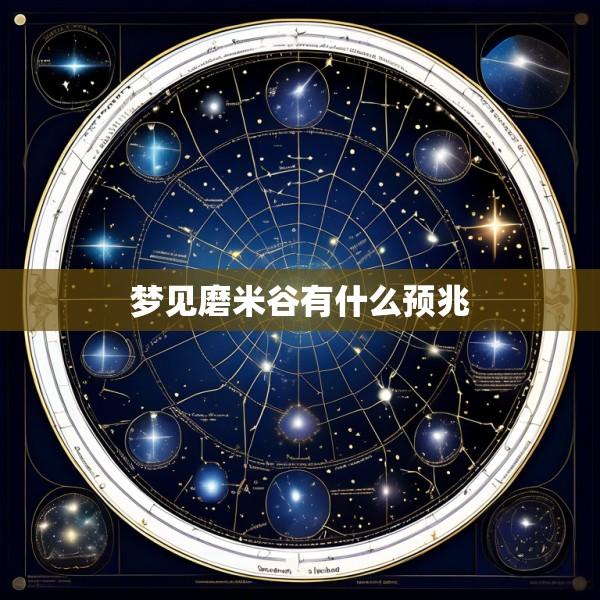 梦见磨米谷有什么预兆