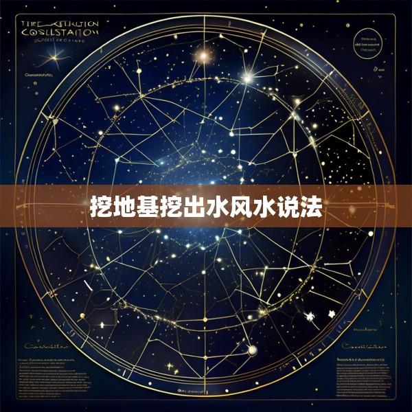 挖地基挖出水风水说法