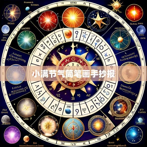 小满节气简笔画手抄报