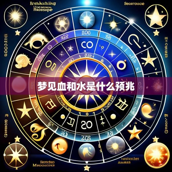 梦见血和水是什么预兆