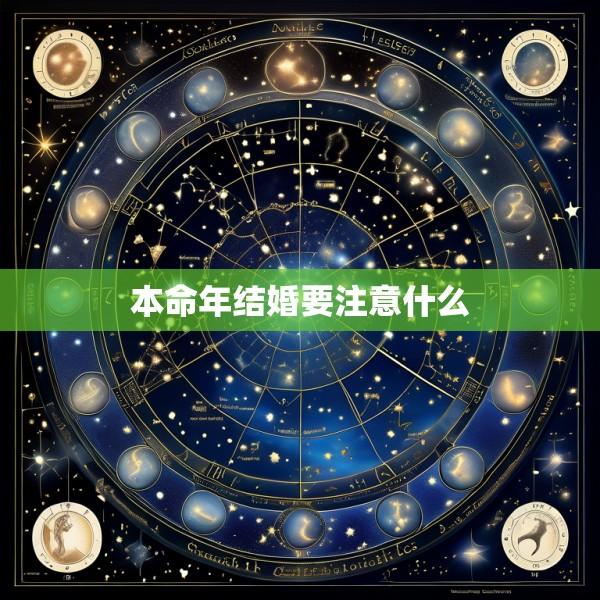 本命年结婚要注意什么