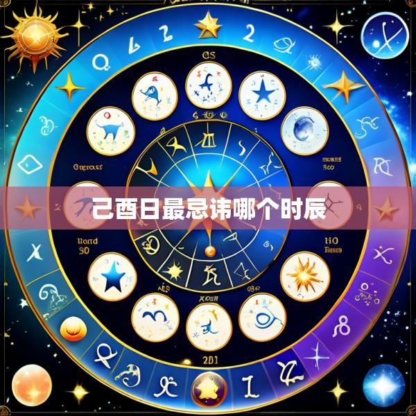 己酉日最忌讳哪个时辰