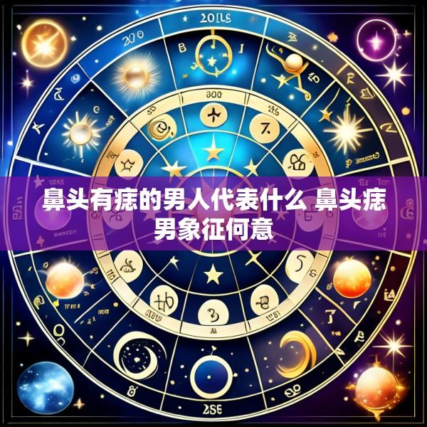 鼻头有痣的男人代表什么 鼻头痣男象征何意