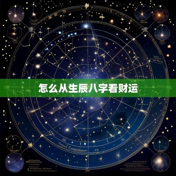 怎么从生辰八字看财运