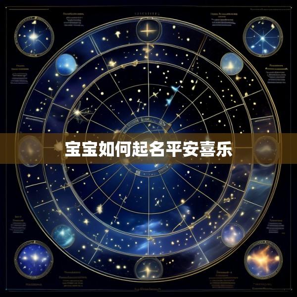 宝宝如何起名平安喜乐