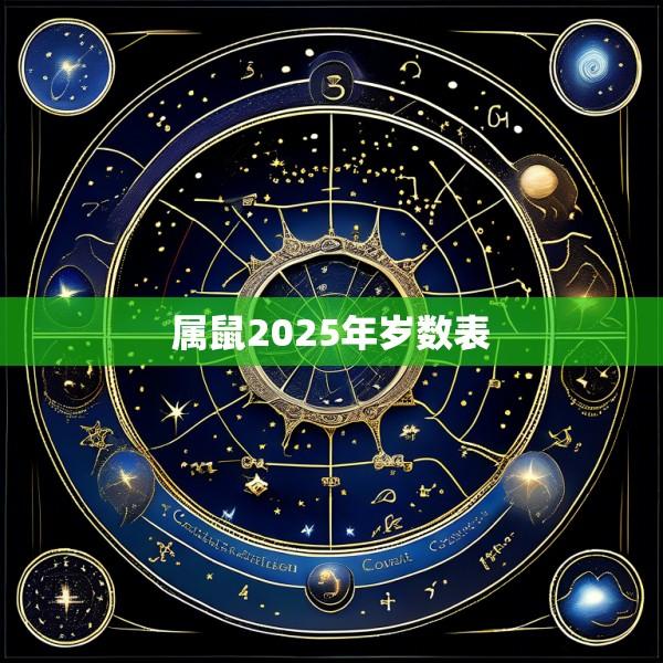 属鼠2025年岁数表