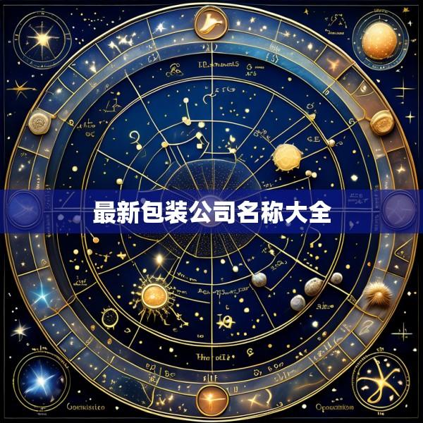 最新包装公司名称大全