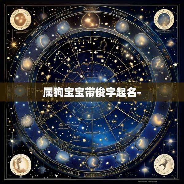 属狗宝宝带俊字起名-