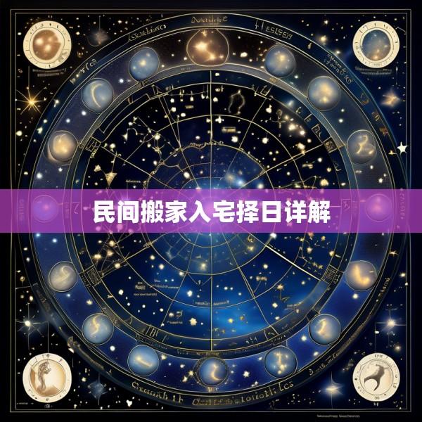 民间搬家入宅择日详解