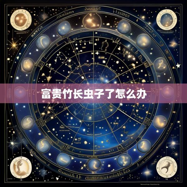 富贵竹长虫子了怎么办