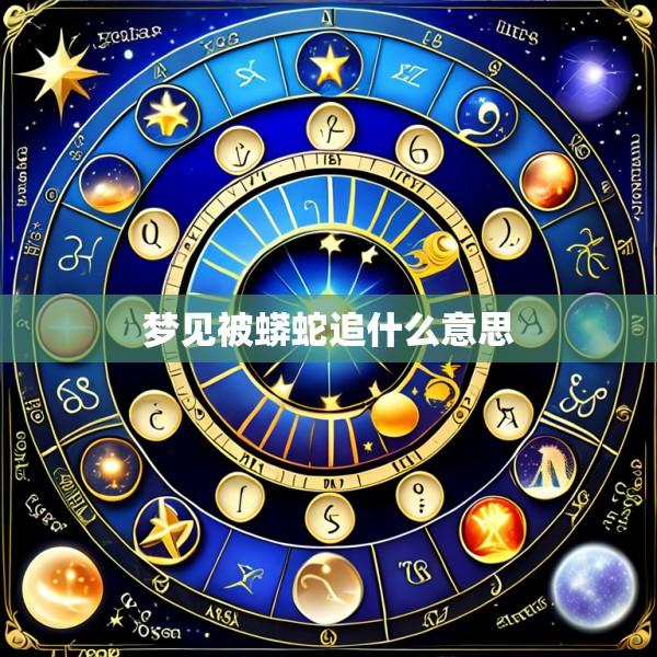 梦见被蟒蛇追什么意思
