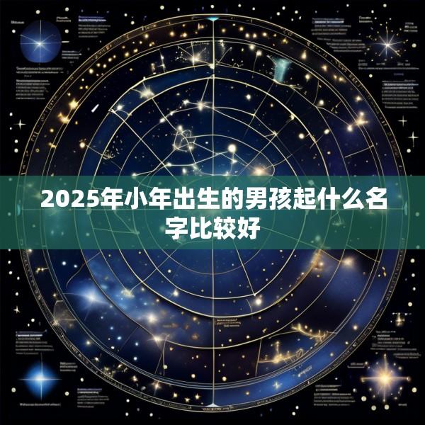 2025年小年出生的男孩起什么名字比较好