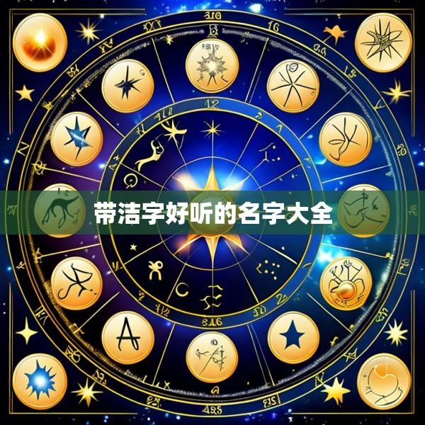 带洁字好听的名字大全
