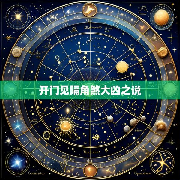 开门见隔角煞大凶之说