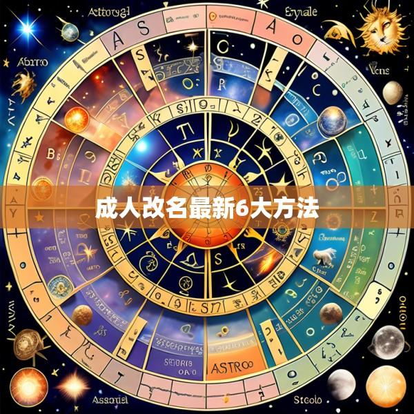 成人改名最新6大方法