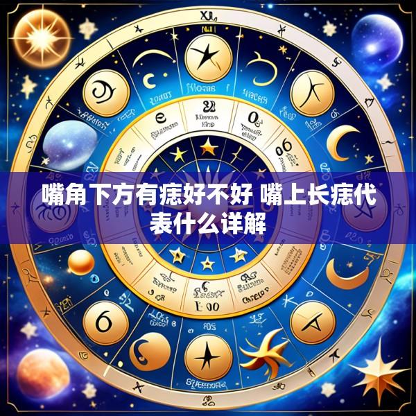 嘴角下方有痣好不好 嘴上长痣代表什么详解