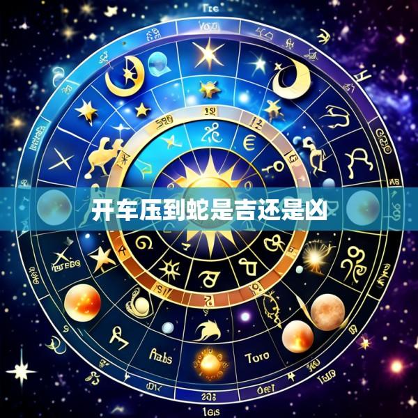 开车压到蛇是吉还是凶