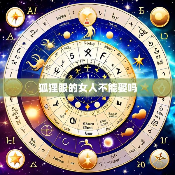 狐狸眼的女人不能娶吗