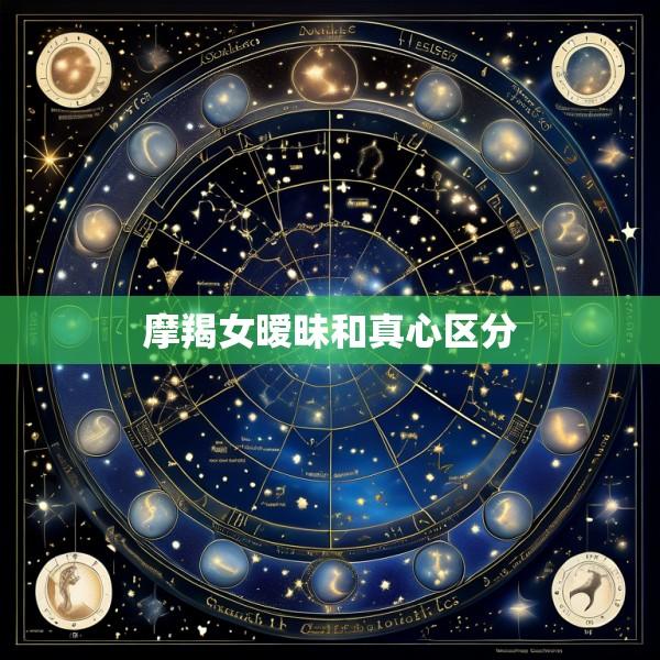 摩羯女暧昧和真心区分